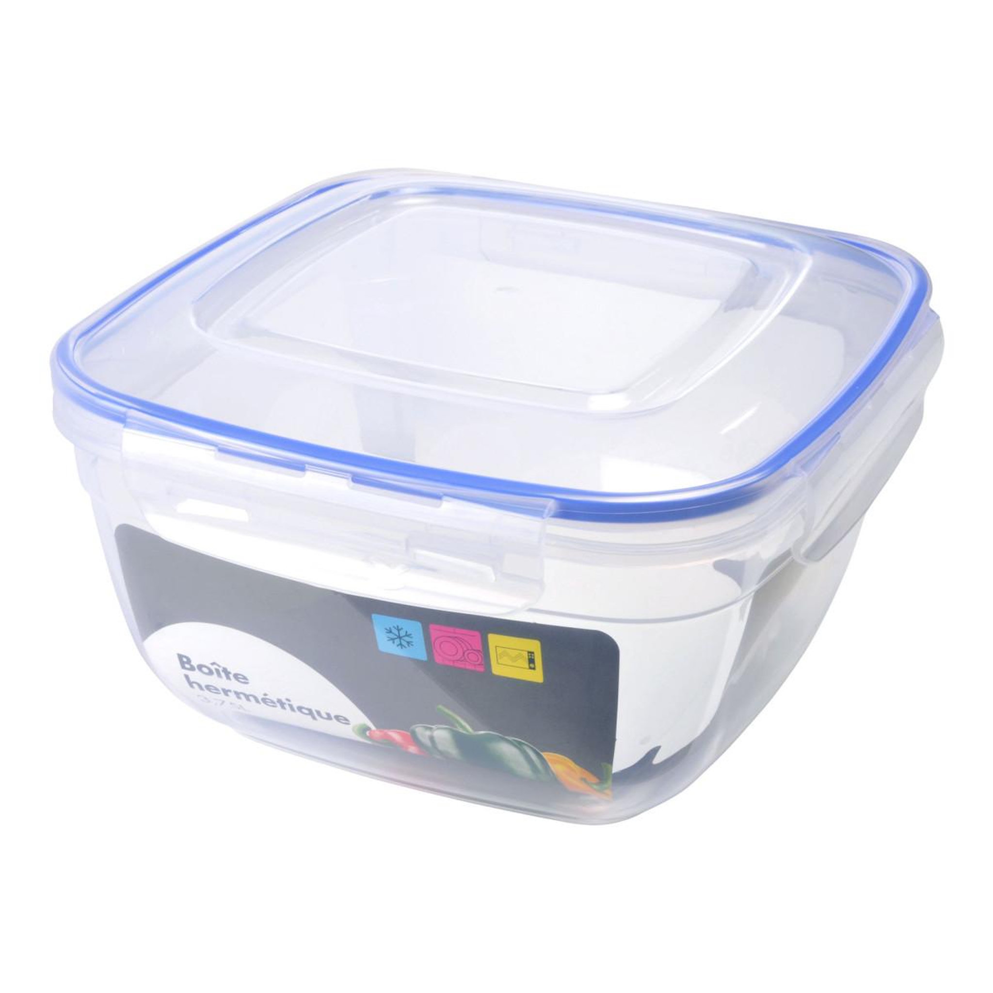 HOMEA Boîte de conservation carrée  tuny  3,75l bleu