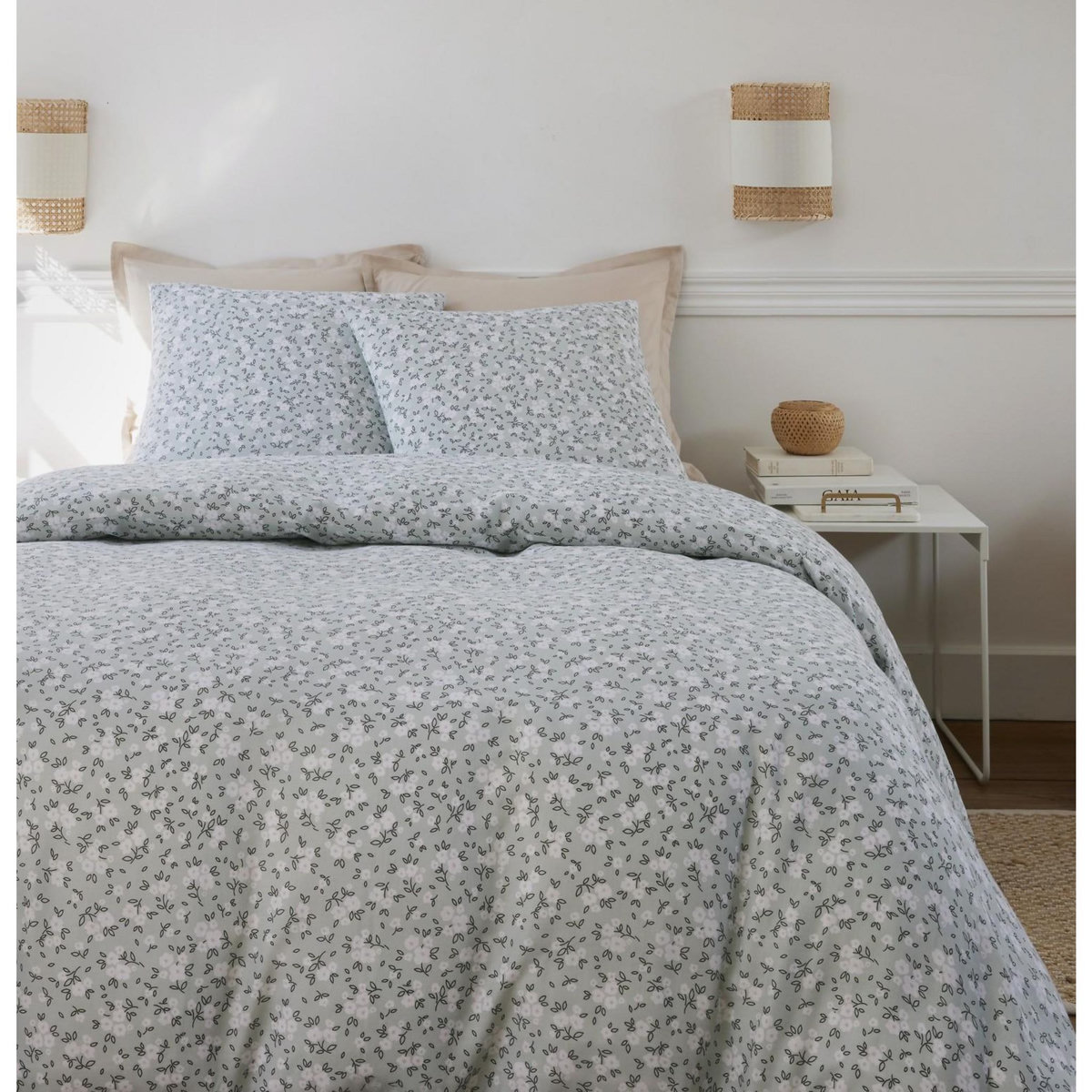 BATON ROUGE Parure housse de couette 100% gaze de coton imprimé edana