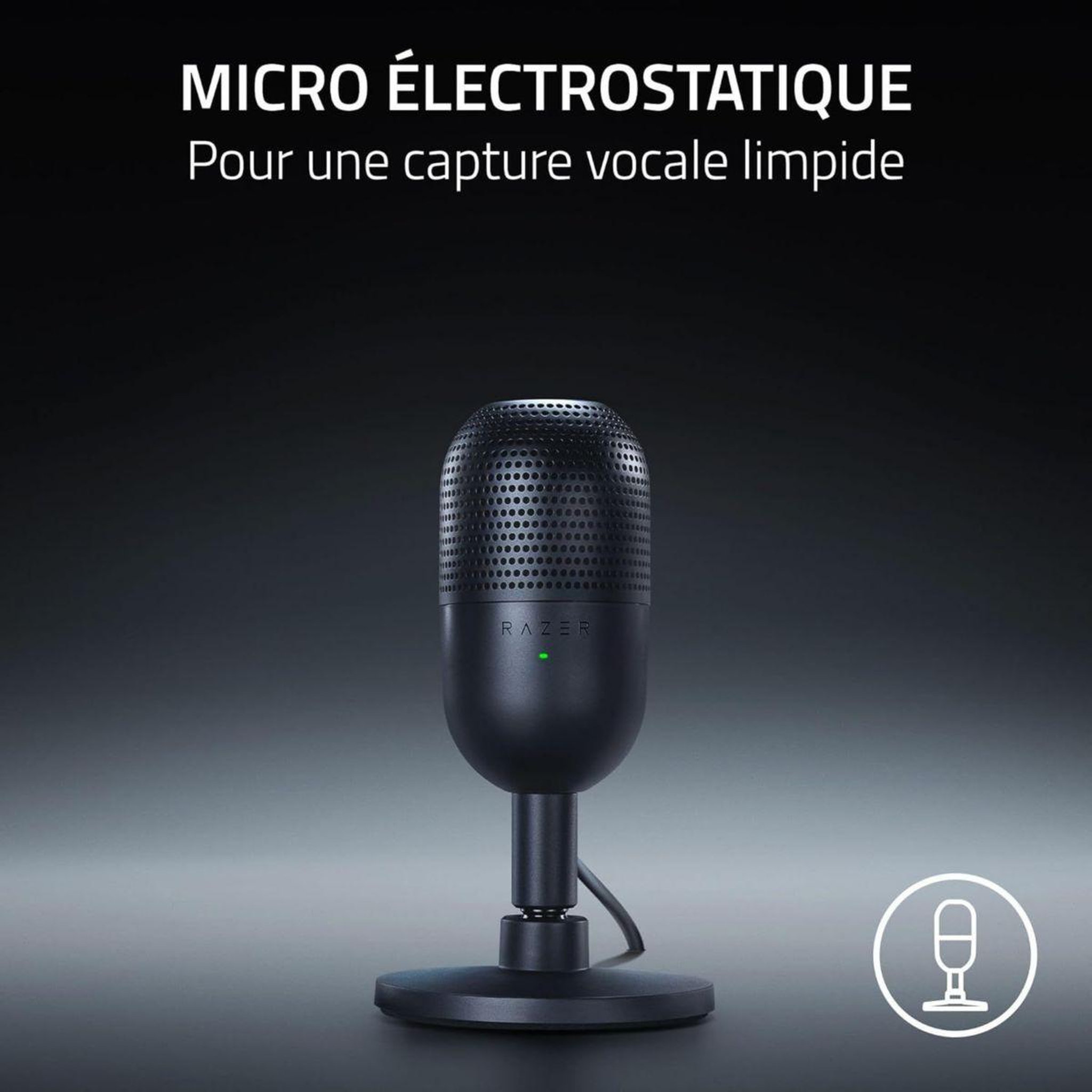 Voir la diapositive 4 : Razer Micro Seiren V3 Mini Noir