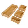 Voir la diapositive 2 : FIVE Lot de 4 Organiseurs de Tiroir  Bambou  38cm Naturel