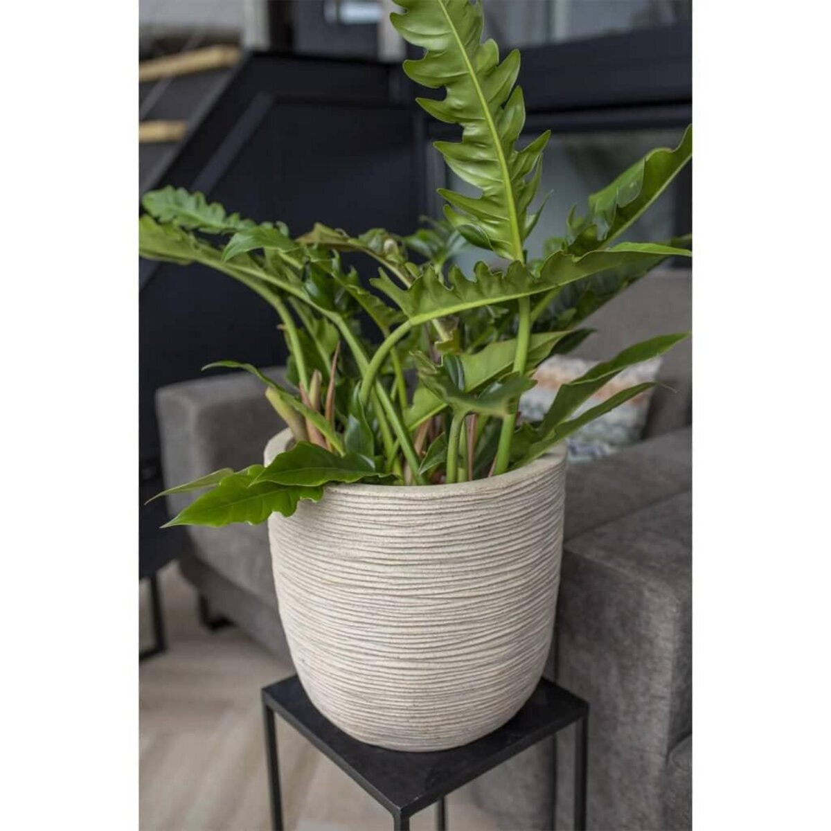 CAPI Capi Pot a fleurs Waste Rib 35x34 cm Beige terrazzo