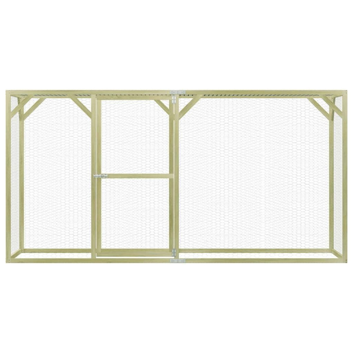 VIDAXL Poulailler 1,5x3x1,5 m Pinede impregnee