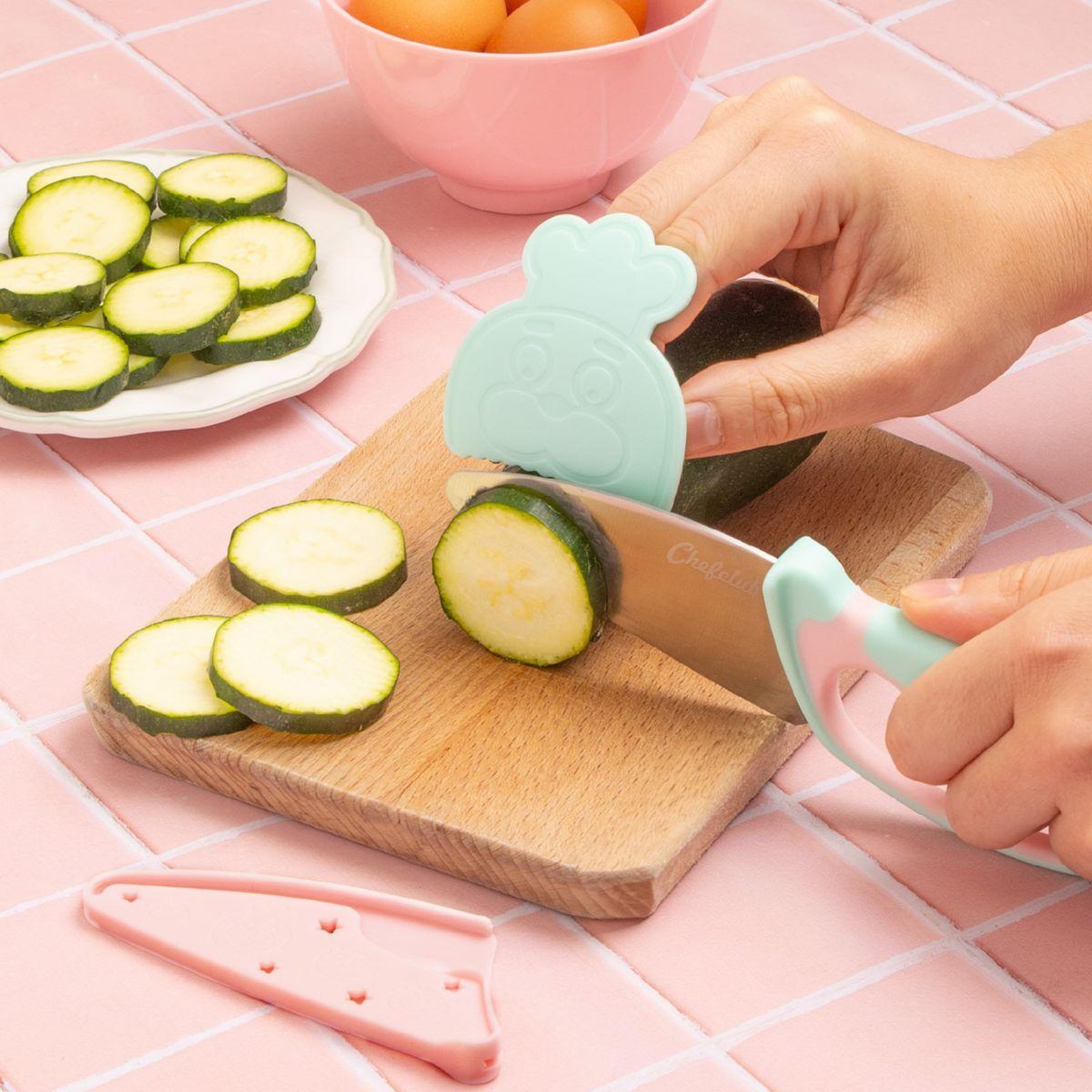 Voir la diapositive 5 : CHEFCLUB Couteau du chef chefclub kids pastel
