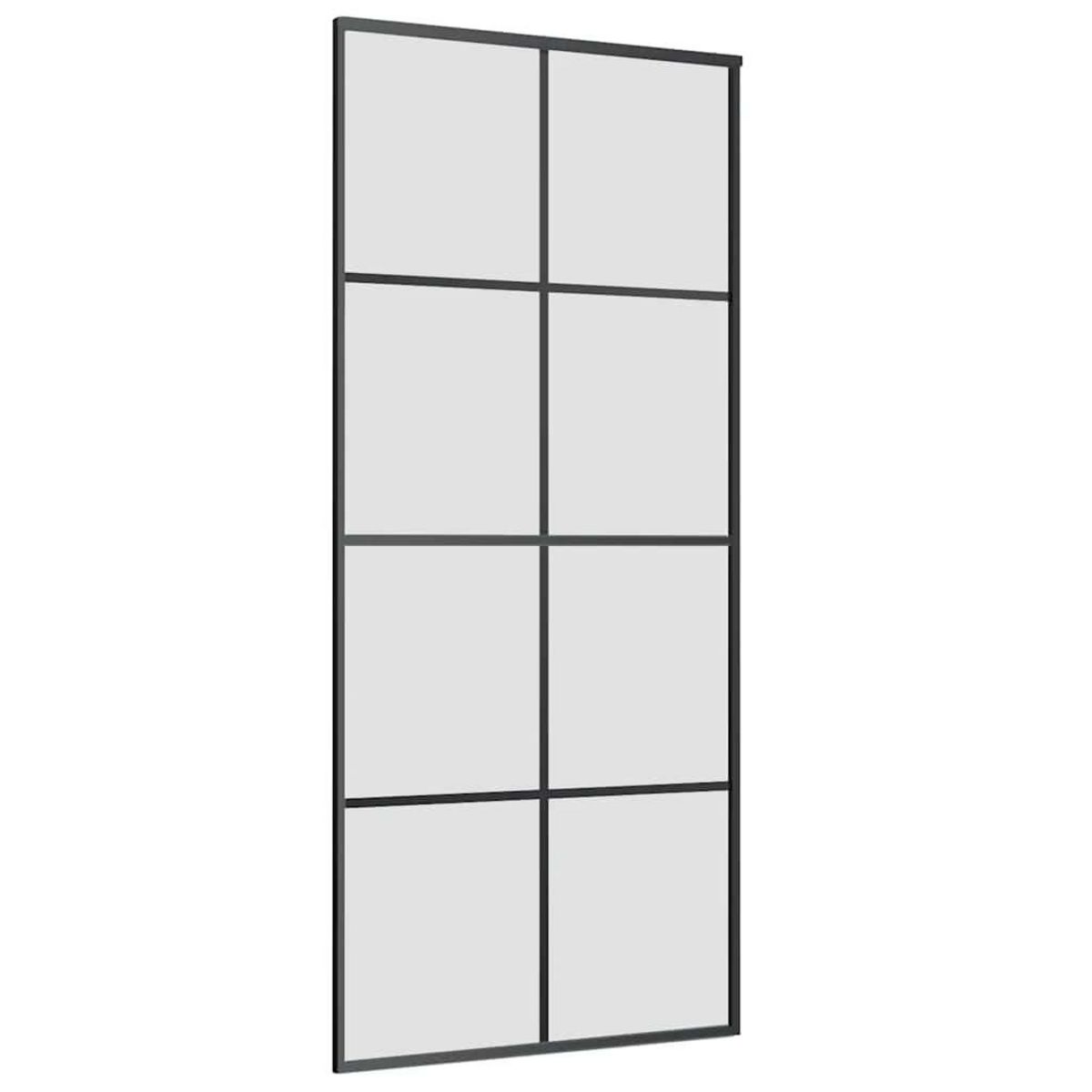 VIDAXL Porte coulissante avec kit de quincaillerie 90x205 cm Verre ESG
