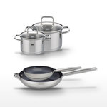 ELO Lot 2 Poêles 24/32cm et 2 Faitouts 16/20cm Elo Profi Therm Platinum