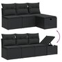 Voir la diapositive 3 : VIDAXL Salon de jardin 8 pcs avec coussins noir resine tressee