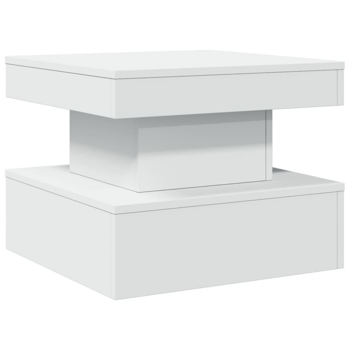 VIDAXL Table basse avec lumieres LED blanc 50x50x40 cm