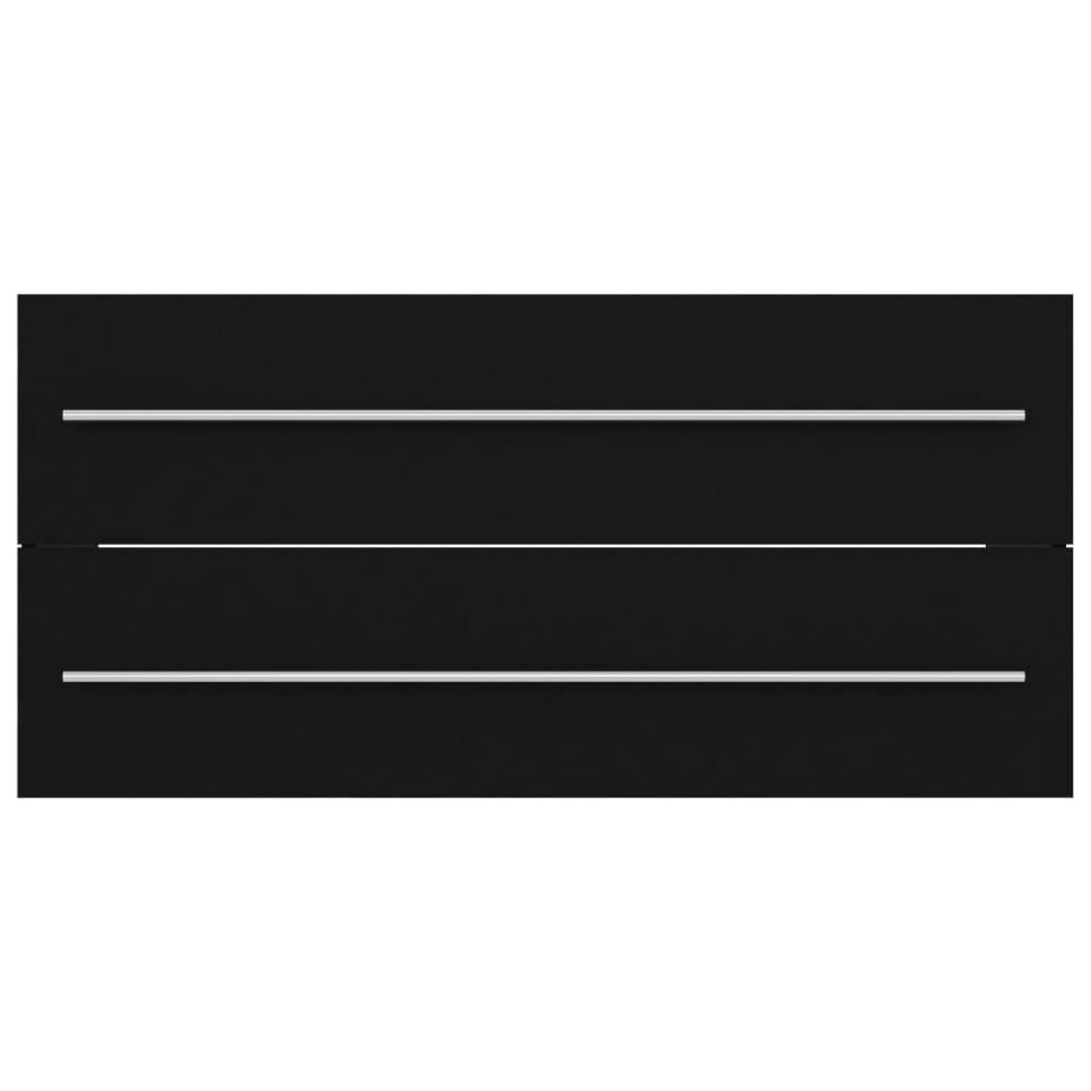 VIDAXL Armoire d'evier avec lavabo integre Noir Agglomere