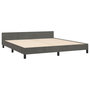 Voir la diapositive 5 : VIDAXL Cadre de lit sans matelas gris fonce 160x200 cm velours
