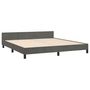 Voir la diapositive 5 : VIDAXL Cadre de lit sans matelas gris fonce 160x200 cm velours