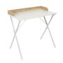 Voir la diapositive 1 : Paris Prix Bureau Design Effet  Terrazzo  84cm Blanc & Naturel