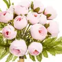 ATMOSPHERA Bouquet de Fleurs  18 Mini Camelia  30cm Rose