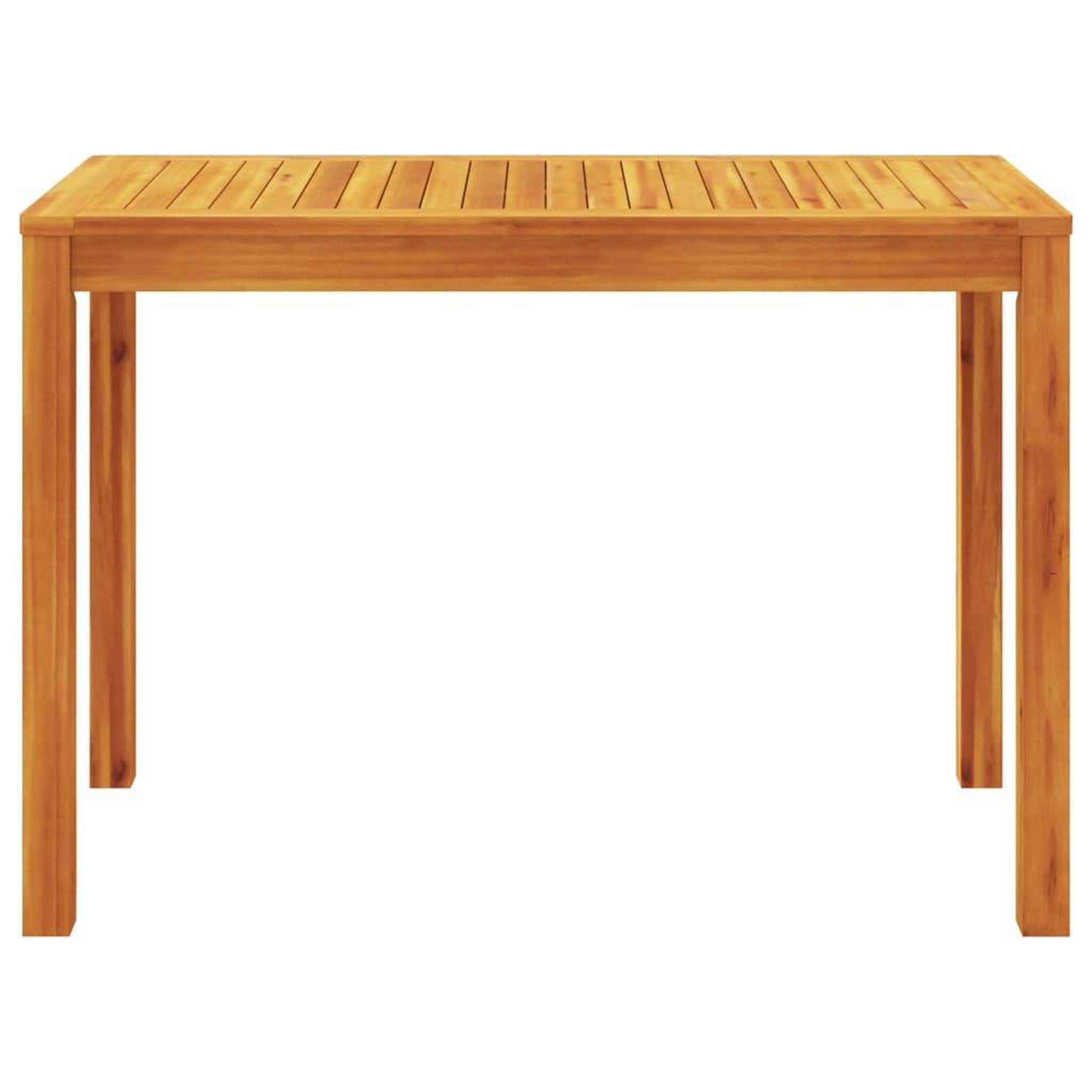 Voir la diapositive 4 : VIDAXL Table a manger de jardin 110x55x75 cm bois massif d'acacia