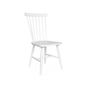 Voir la diapositive 3 : SWEEEK Lot de 4 chaises blanches à barreaux en bois d'hévéa. ROMIE. L 50.8 x P 44.2 x H 90cm
