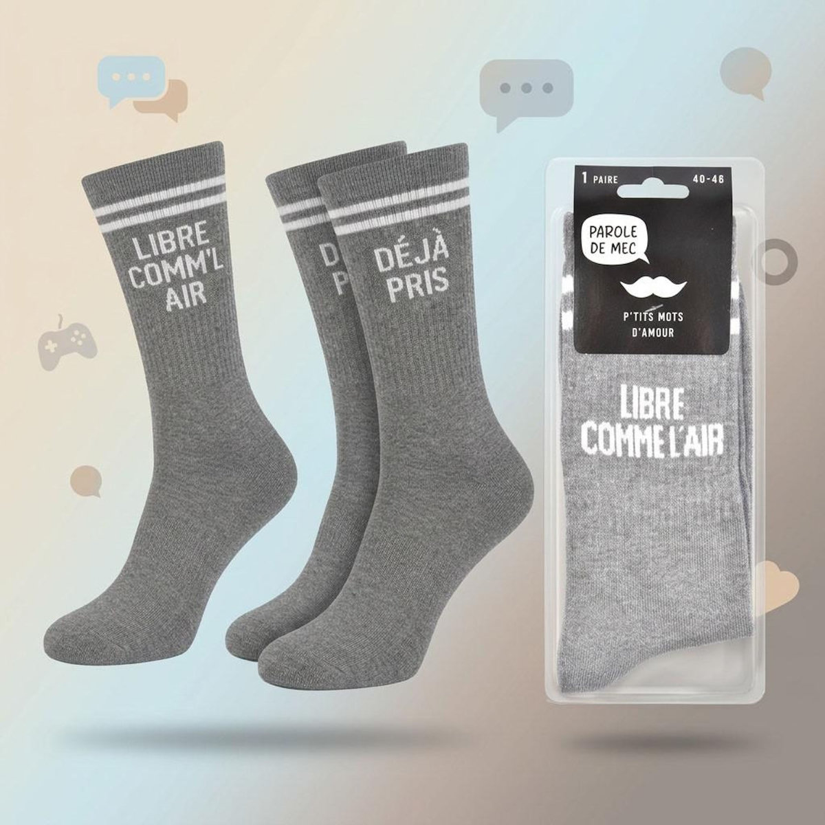 OZABI OZABI Chaussettes Homme Message Humoristiques Pack de 2 Paires