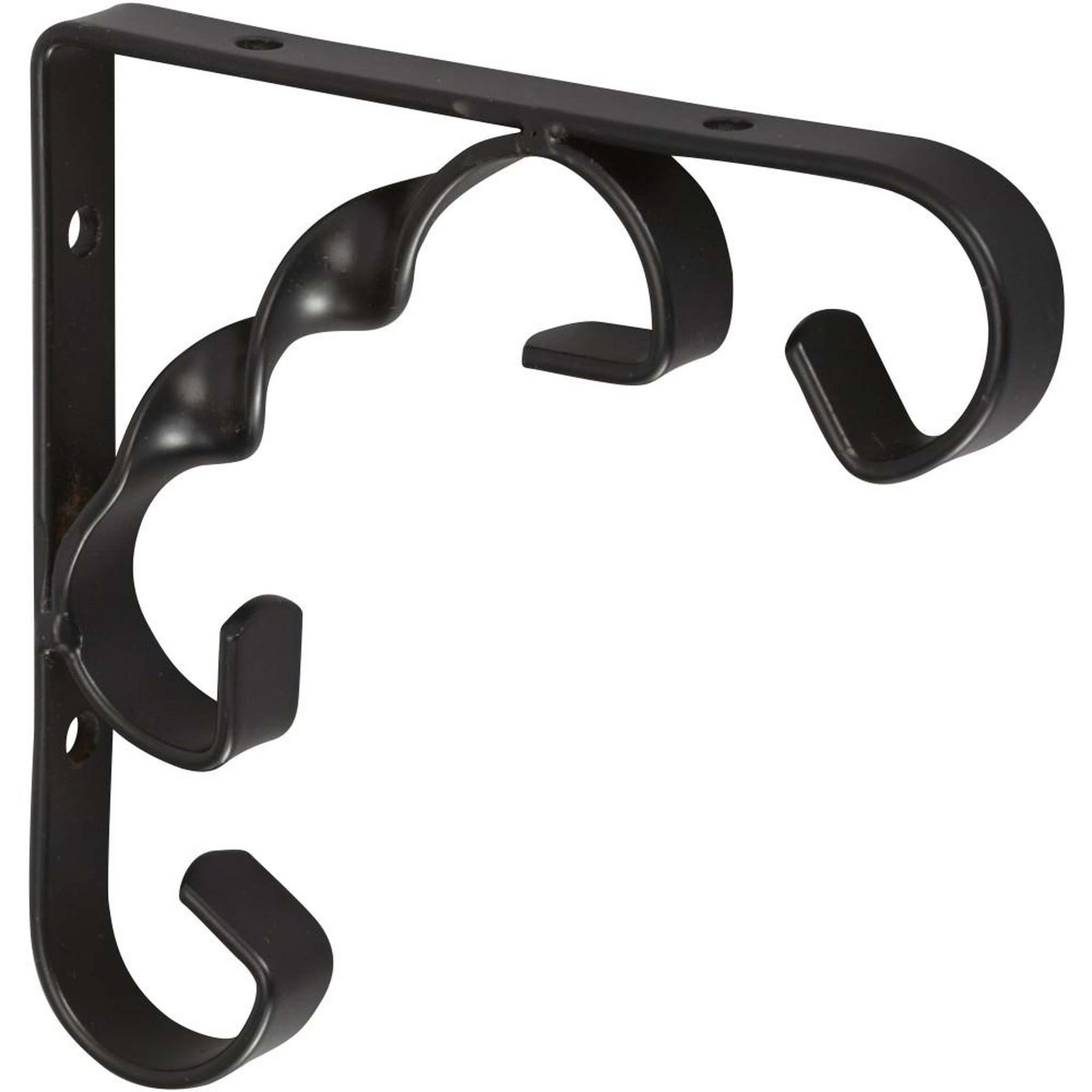 CENTRALE BRICO Equerre Rétro acier epoxy noir, H.10 x P.10 cm