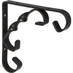 CENTRALE BRICO Equerre Rétro acier epoxy noir, H.10 x P.10 cm