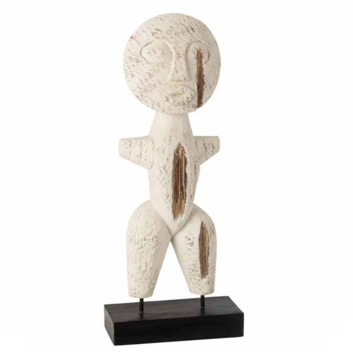 Paris Prix Statue Déco en Bois  Personnage  40cm Blanc