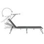 Voir la diapositive 5 : VIDAXL Chaises longues pliables et toit lot de 2 Aluminium textilene