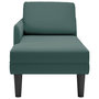 Voir la diapositive 4 : VIDAXL Fauteuil long et coussin et accoudoir droit vert fonce velours