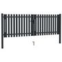 Voir la diapositive 2 : VIDAXL Portail de cloture a double porte Acier 306x150 cm Anthracite