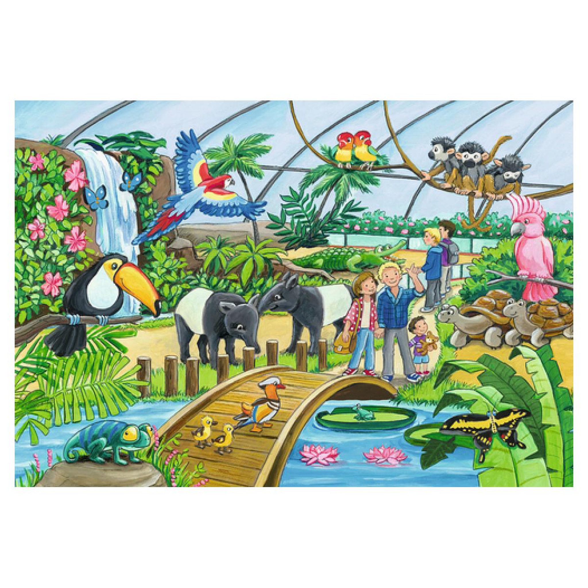 Voir la diapositive 2 : RAVENSBURGER 2X24 P - Bienvenue Au Zoo Puzzle