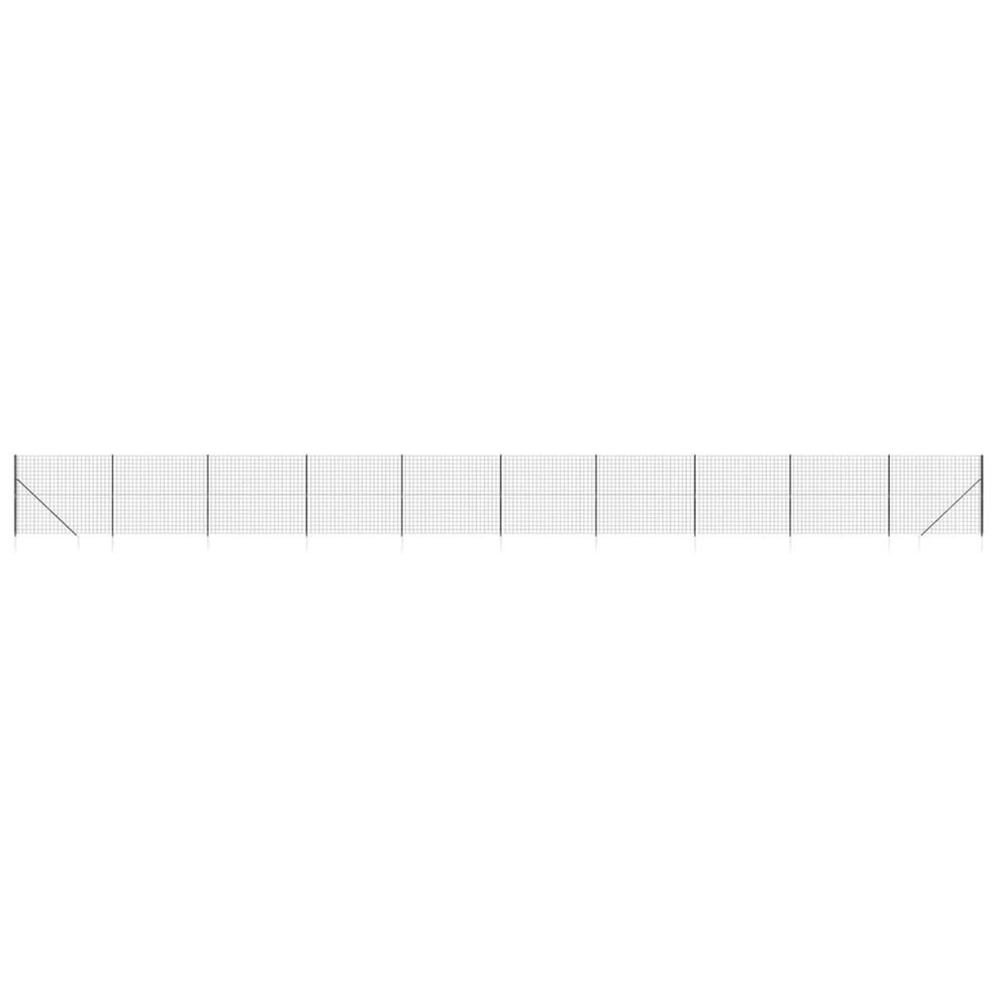 Voir la diapositive 2 : VIDAXL Cloture en treillis metallique et ancrage anthracite 1,4x25 m