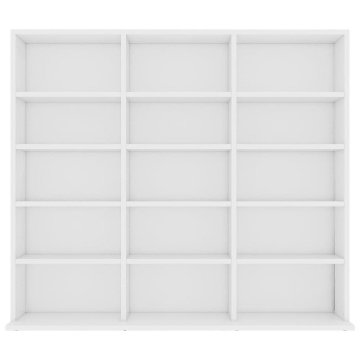 VIDAXL Armoire a CD Blanc 102x23x89,5 cm Bois d'ingenierie