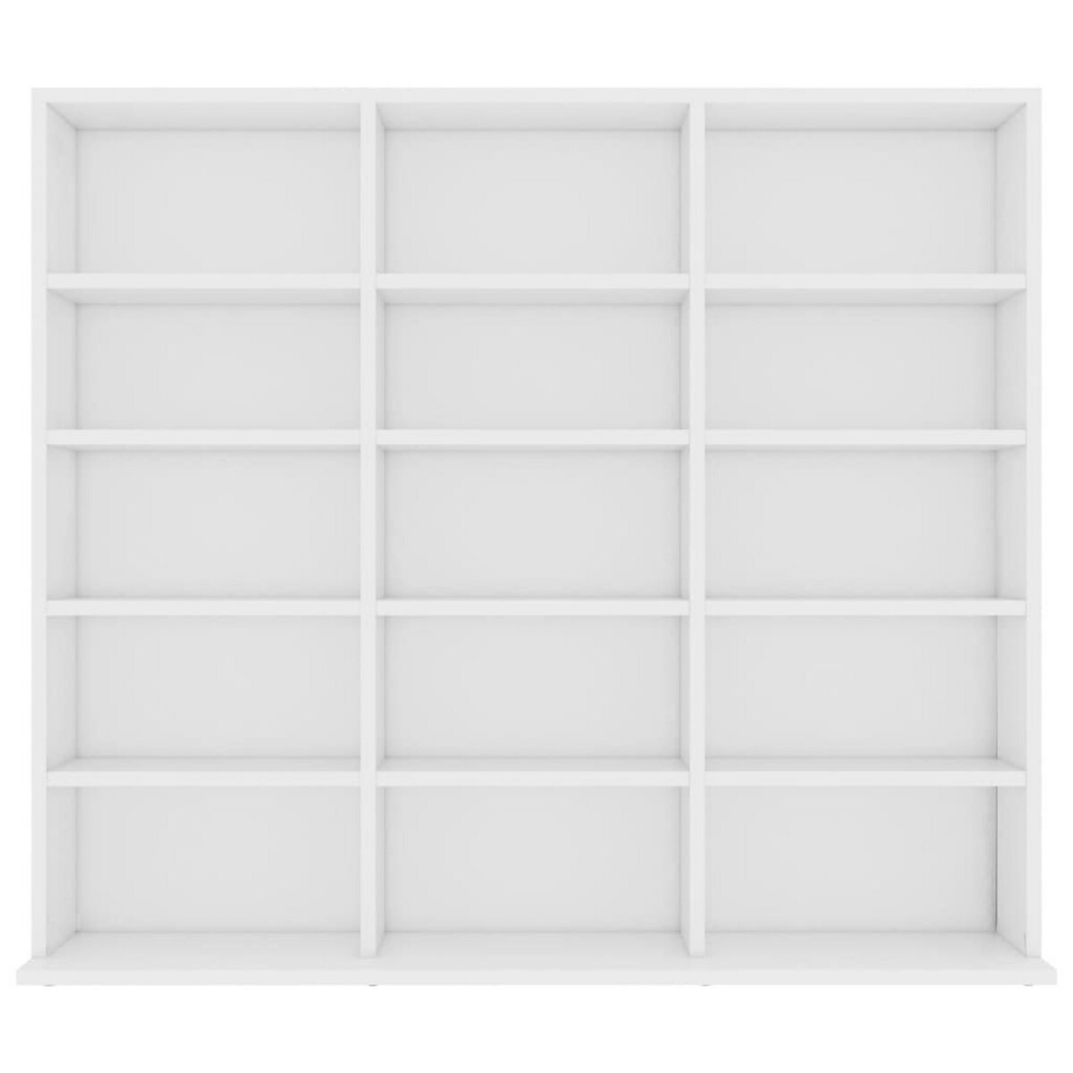 VIDAXL Armoire a CD Blanc 102x23x89,5 cm Bois d'ingenierie