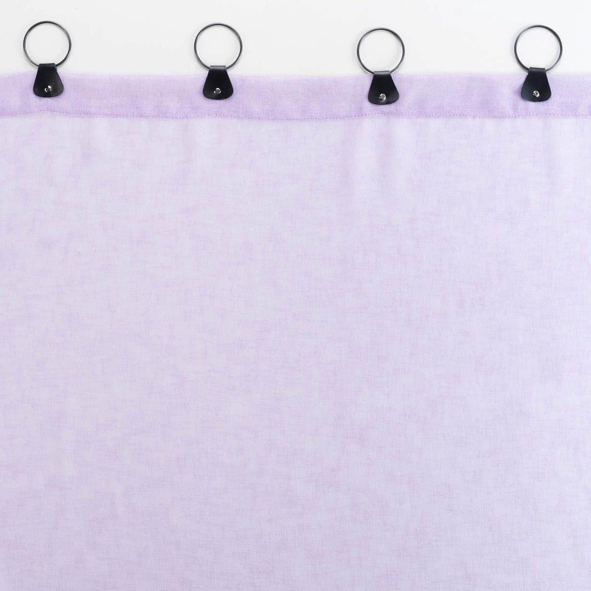 Voir la diapositive 3 : Douceur d'Intérieur Rideau voilage à anneaux  linka  140x240cm lilas