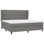 Voir la diapositive 3 : VIDAXL Sommier a lattes de lit avec matelas Gris fonce 200x200cm Tissu