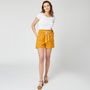 Voir la diapositive 1 : IN EXTENSO Short taille haute jaune moutarde femme