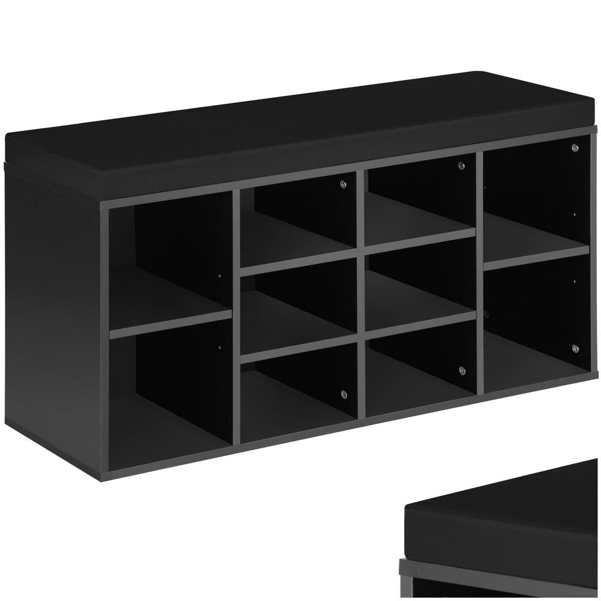 tectake Meuble à chaussures pour 10 paires de chaussures noir