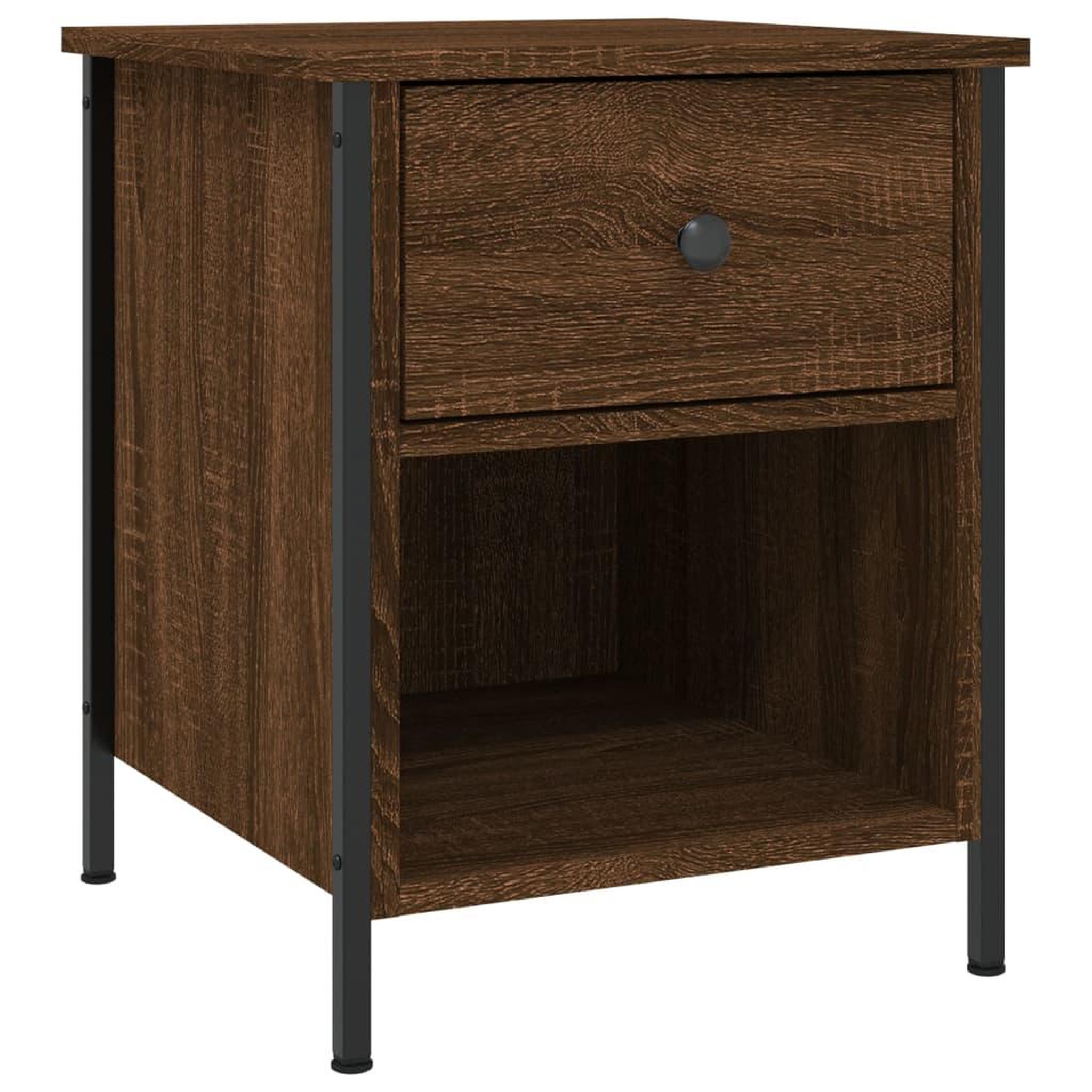 Voir la diapositive 3 : VIDAXL Tables de chevet 2pcs chene marron 40x42x50cm bois d'ingenierie
