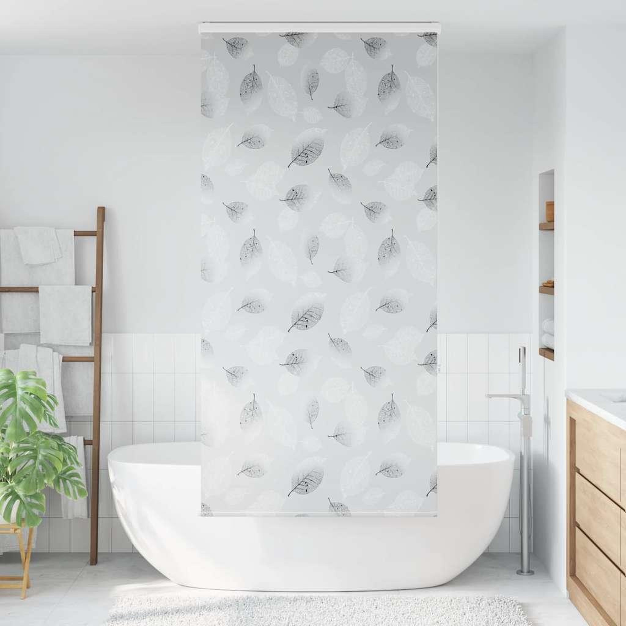 Voir la diapositive 2 : VIDAXL Store enrouleur de douche avec cassette largeur du tissu 106 cm