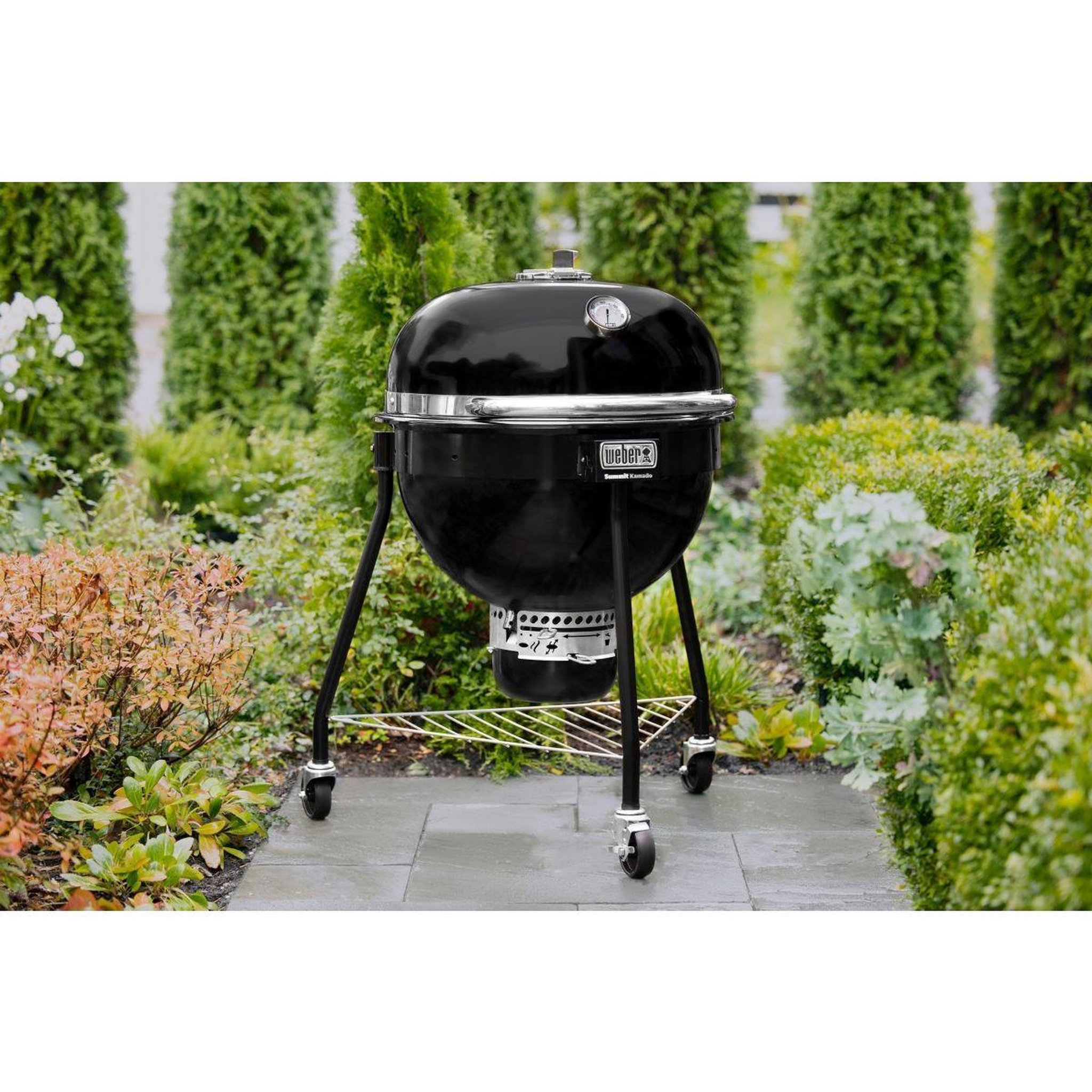 Voir la diapositive 5 : Weber Kamado summit e6 black sur pieds 61 cm
