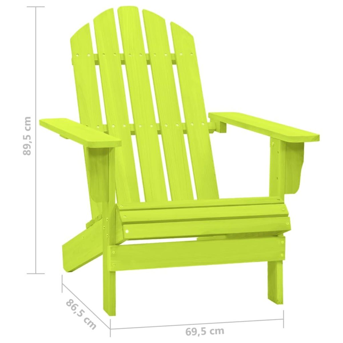 VIDAXL Chaise de jardin Adirondack bois de sapin massif vert