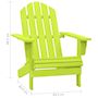 Voir la diapositive 6 : VIDAXL Chaise de jardin Adirondack bois de sapin massif vert