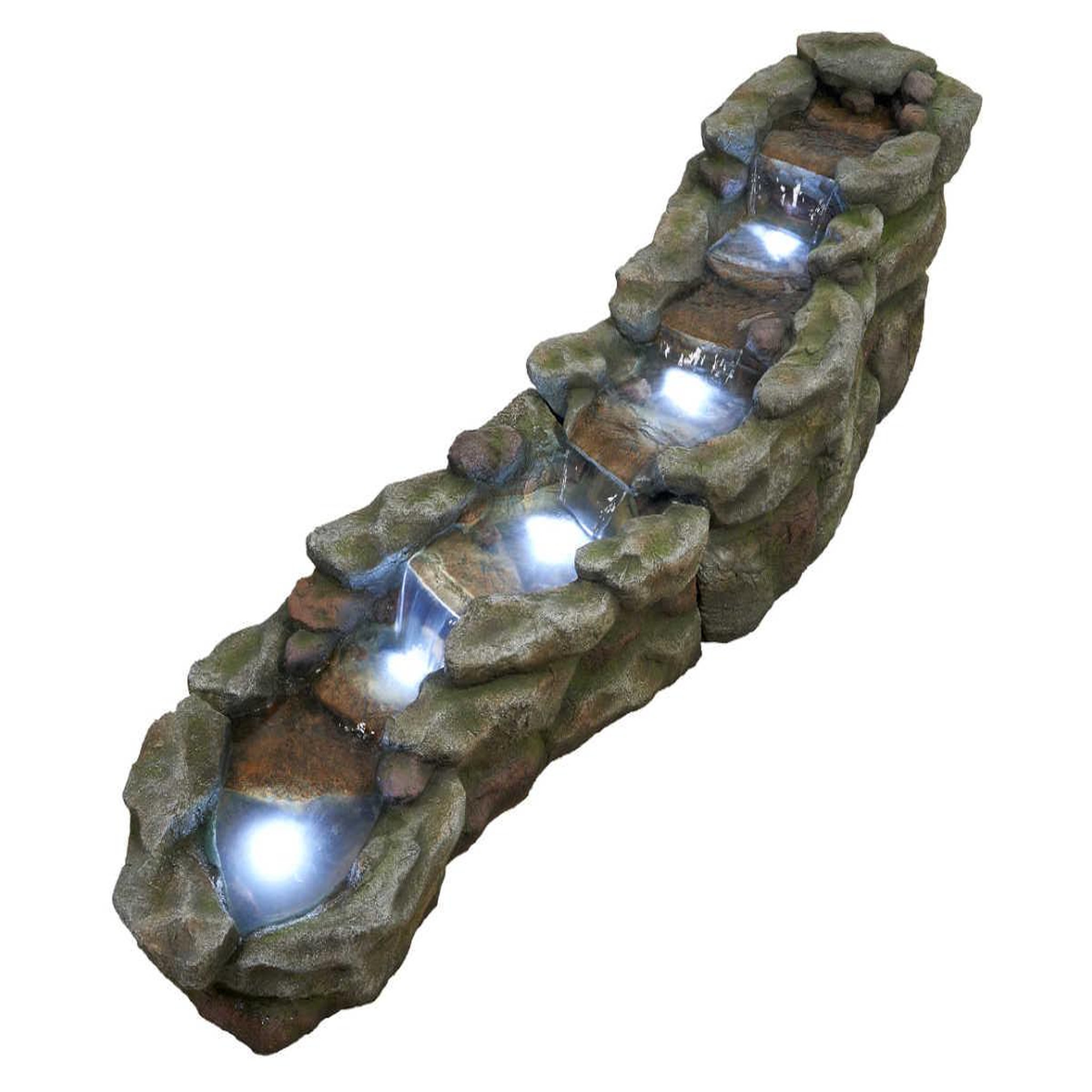 Voir la diapositive 3 : Ubbink Fontaine de jardin Brembo allongée rochers et pierres, avec éclairage LED - Ubbink