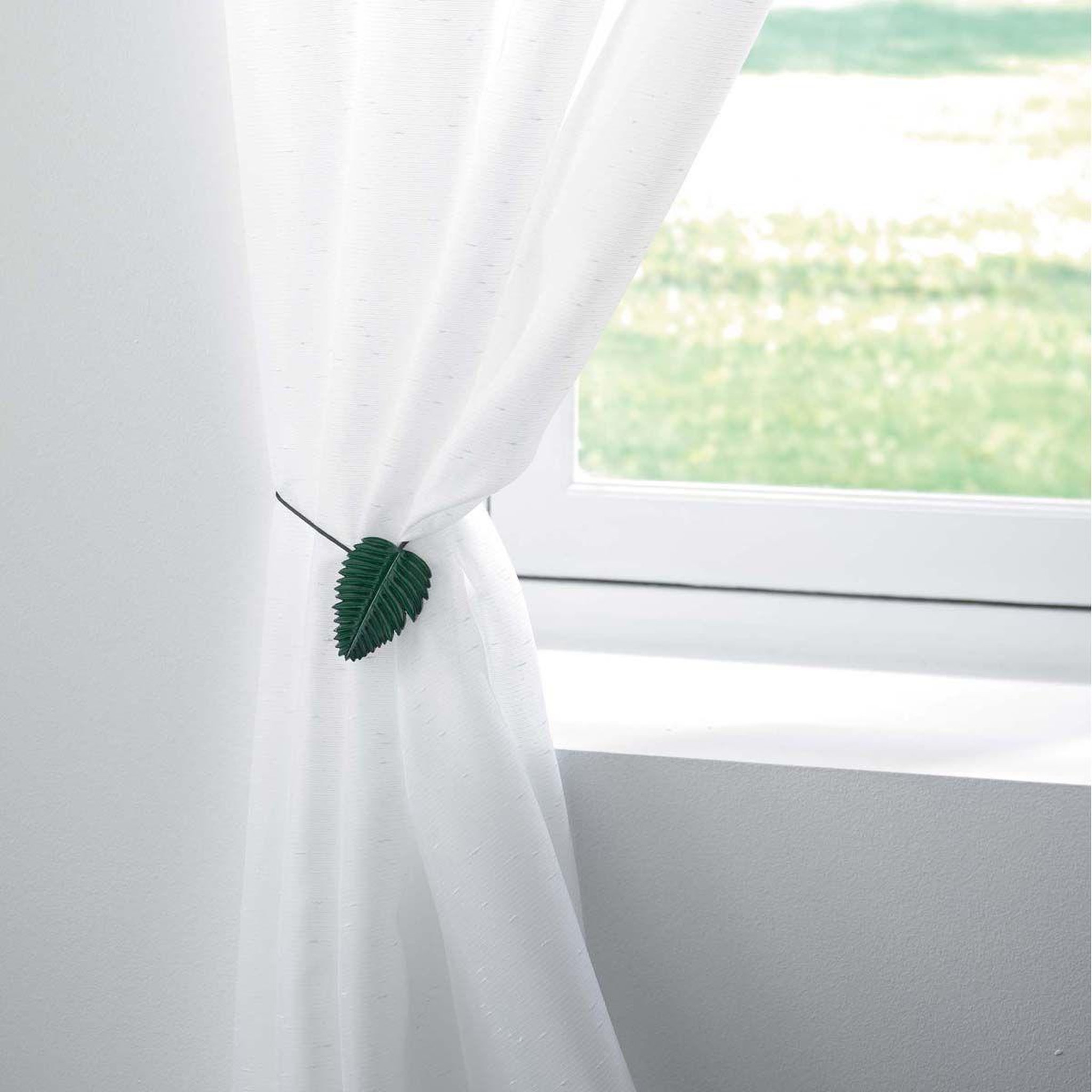 Voir la diapositive 3 : Douceur d'Intérieur Embrasse de rideau aimantée  zafara  33cm vert