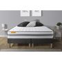 Voir la diapositive 6 : SEPTNUITS Matelas + double sommiers gris Memo Spring Ressorts ensachés 3 zones de confort MAXI épaisseur