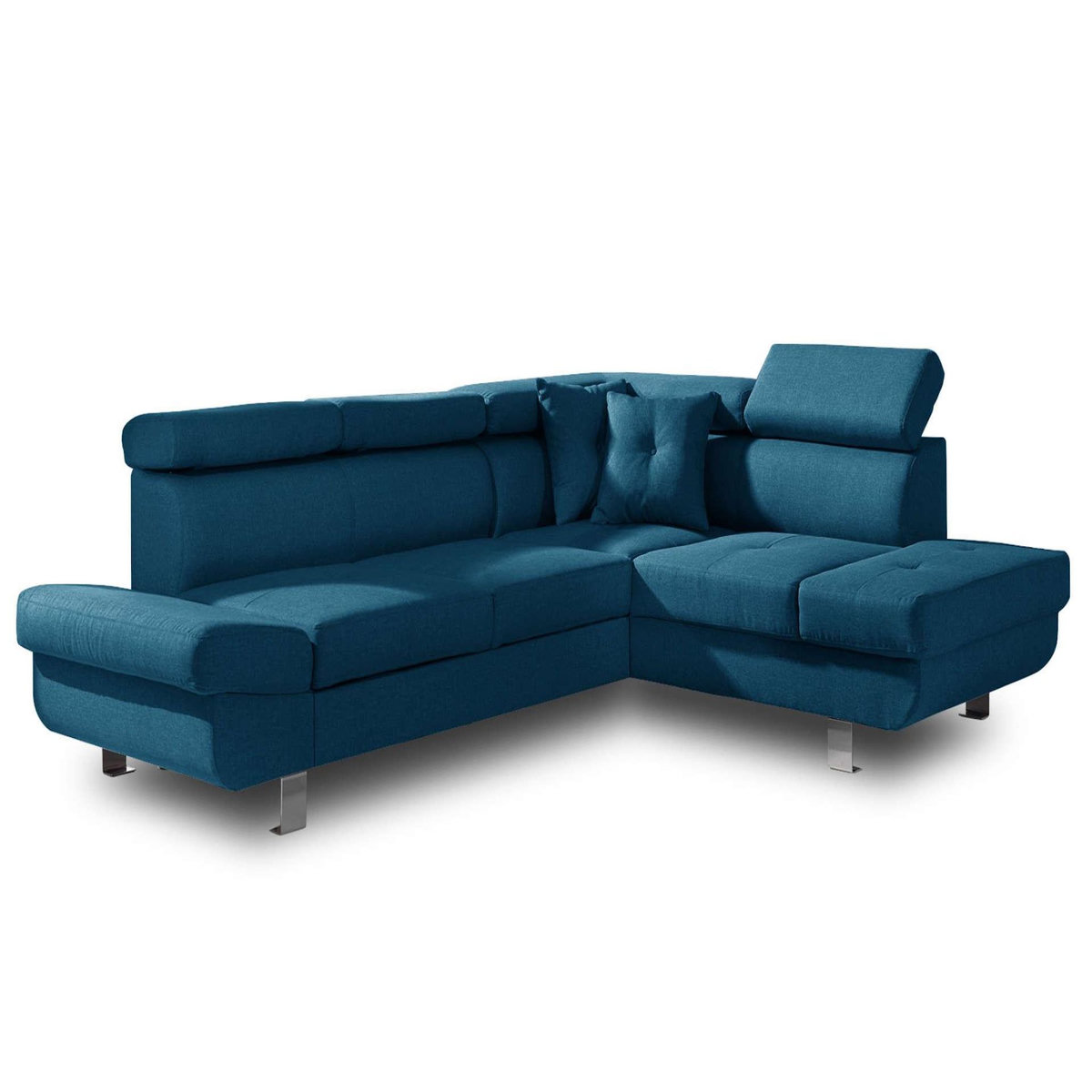 BEST MOBILIER Lisbona - canapé d'angle droit convertible - 5 places - avec têtières