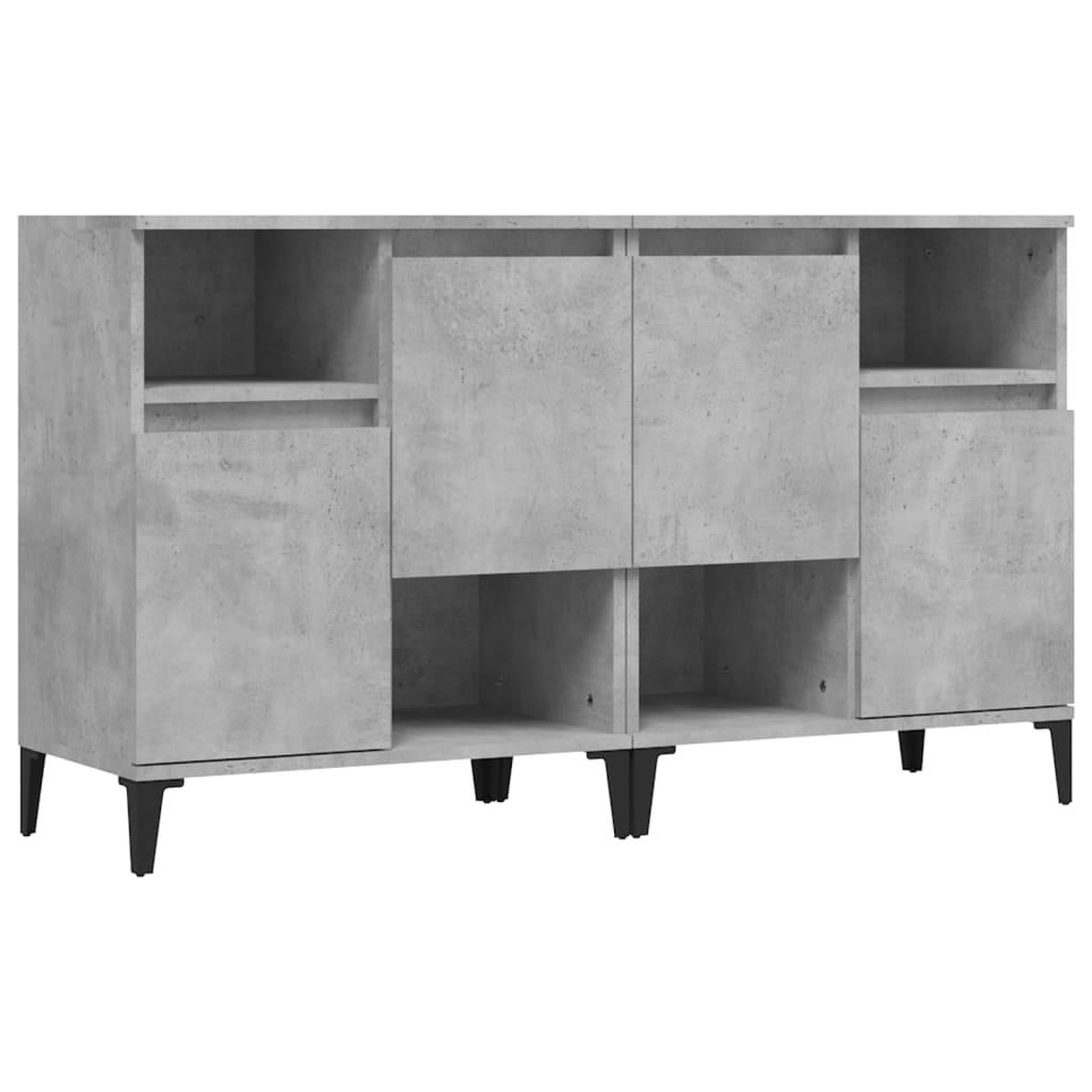 Voir la diapositive 2 : VIDAXL Buffets 2 pcs gris beton 60x35x70 cm bois d'ingenierie