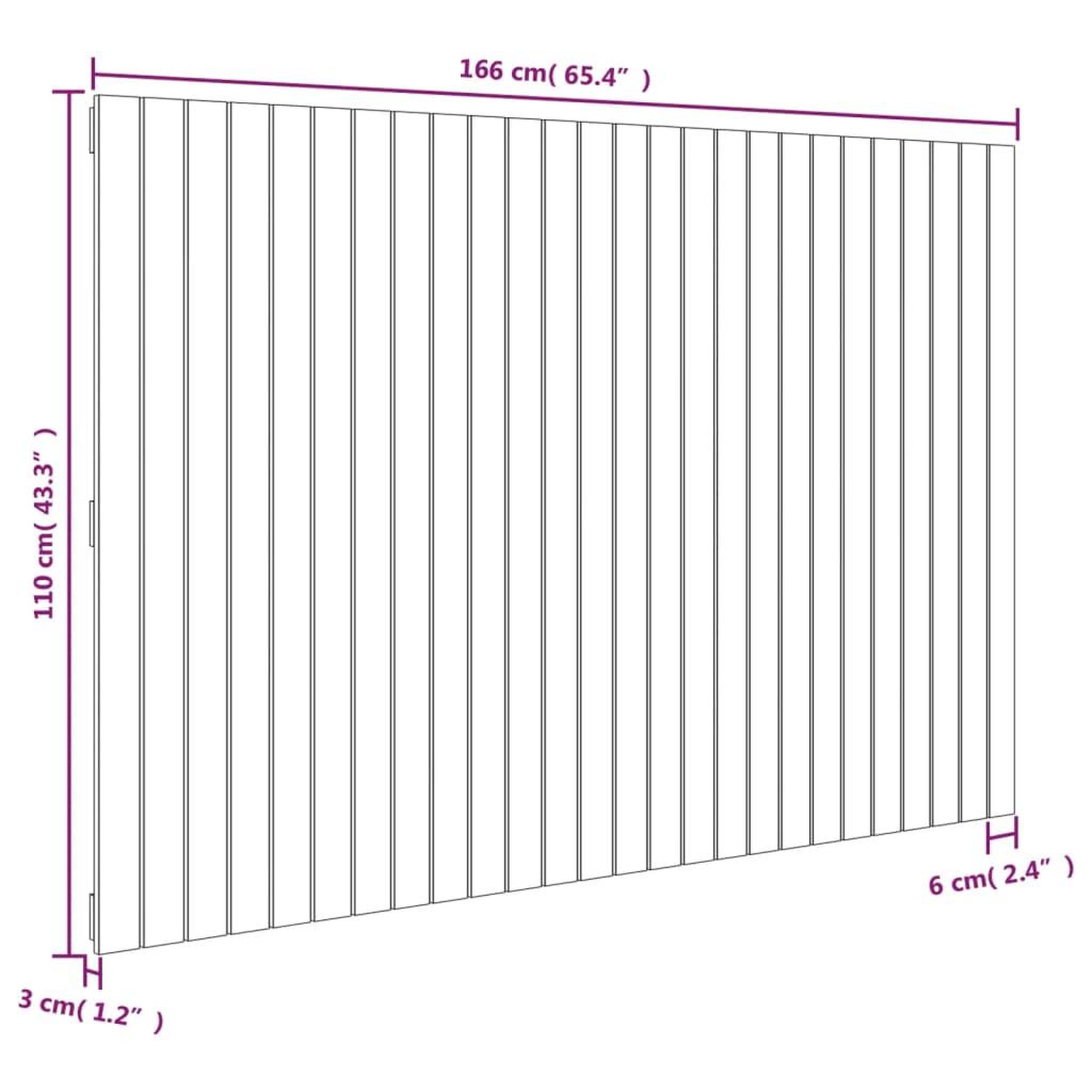 Voir la diapositive 6 : VIDAXL Tete de lit murale Blanc 166x3x110 cm Bois massif de pin