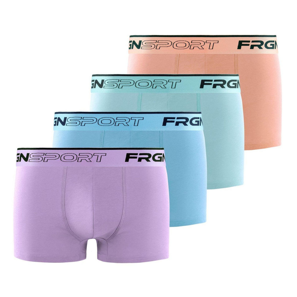 FREEGUN Lot de 4 boxers homme en coton John Pastel