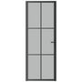 Voir la diapositive 3 : VIDAXL Porte interieure 76x201,5 cm Noir Verre mat et aluminium