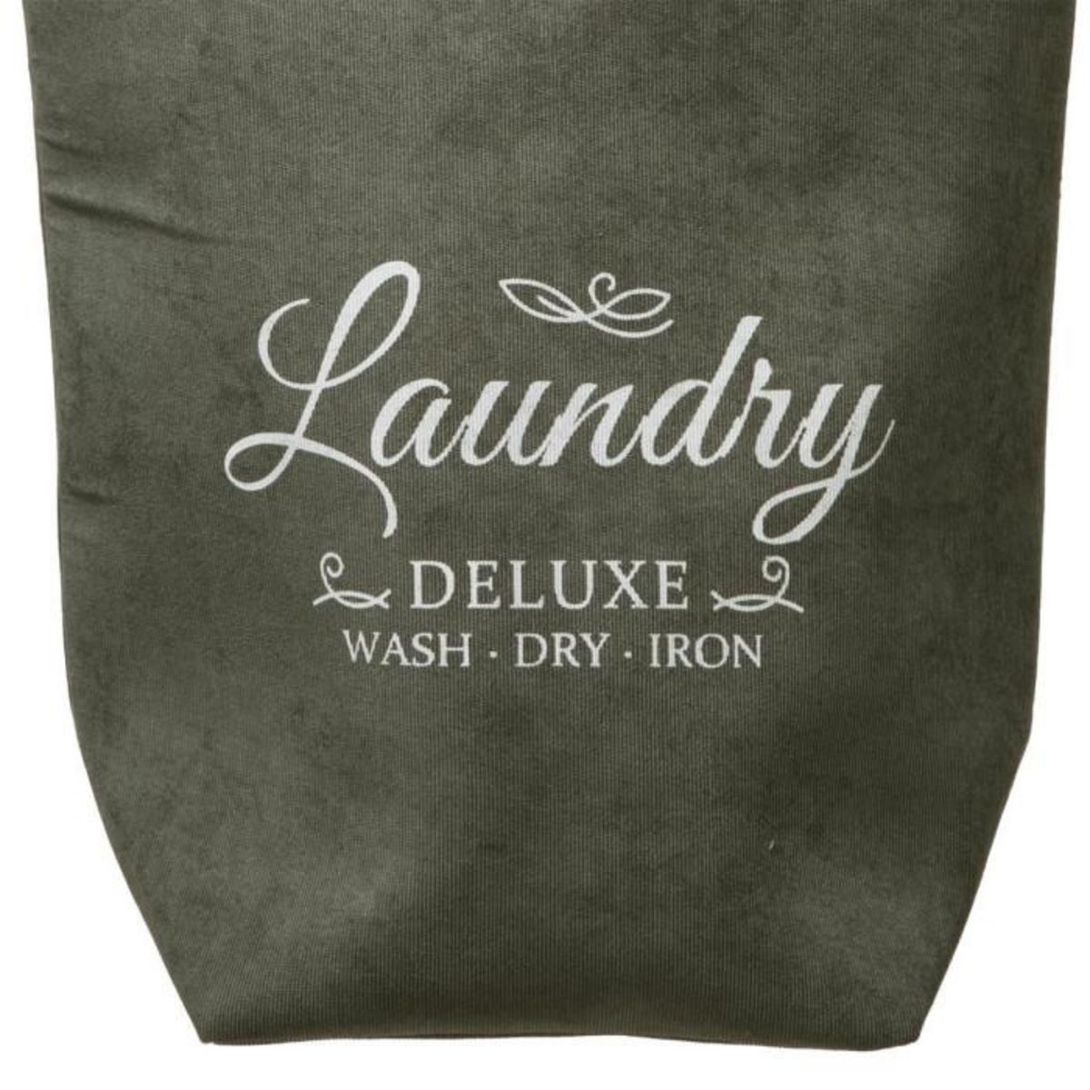 Paris Prix Panier à Linge en Velours  Trio  60cm Kaki