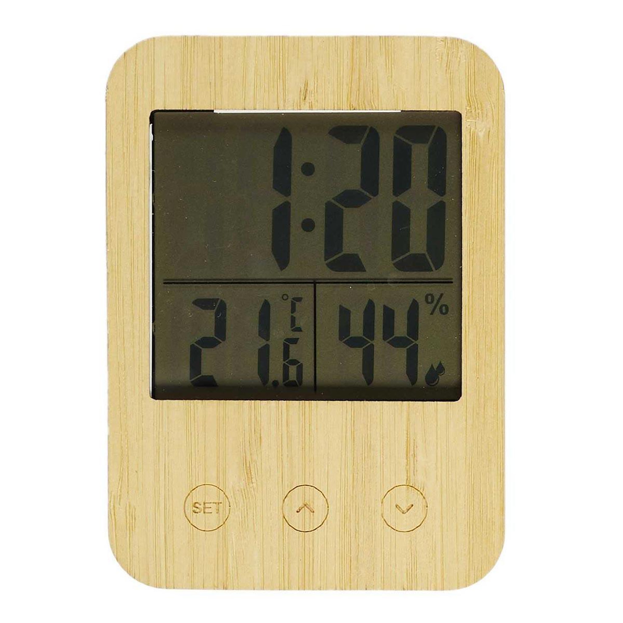 Je cherche une idee Réveil station météo  multifonction  12cm naturel