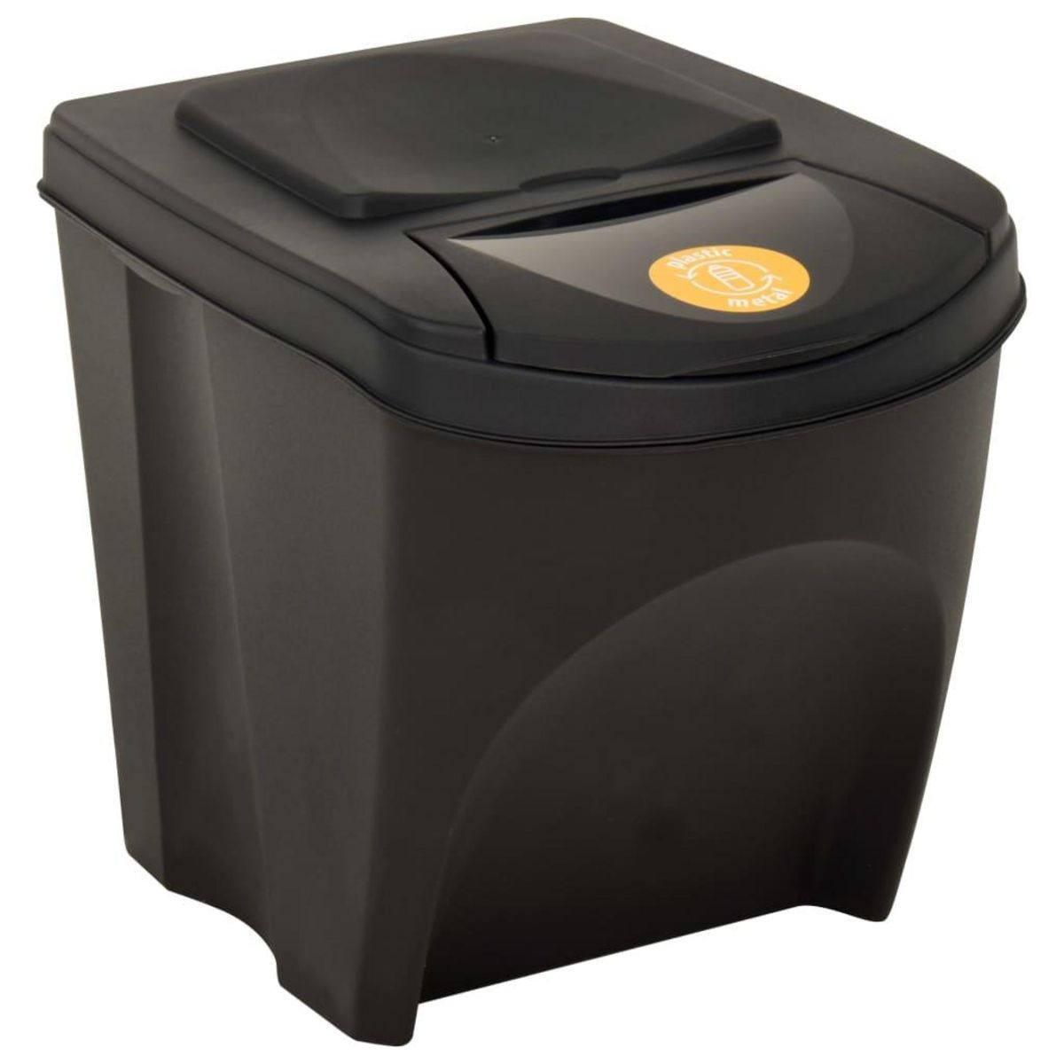 VIDAXL Poubelles empilables 4 pcs Anthracite 100 L