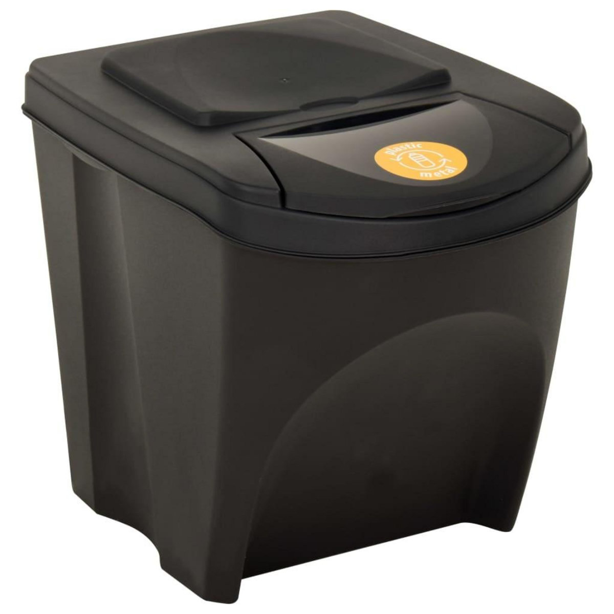 VIDAXL Poubelles empilables 4 pcs Anthracite 100 L